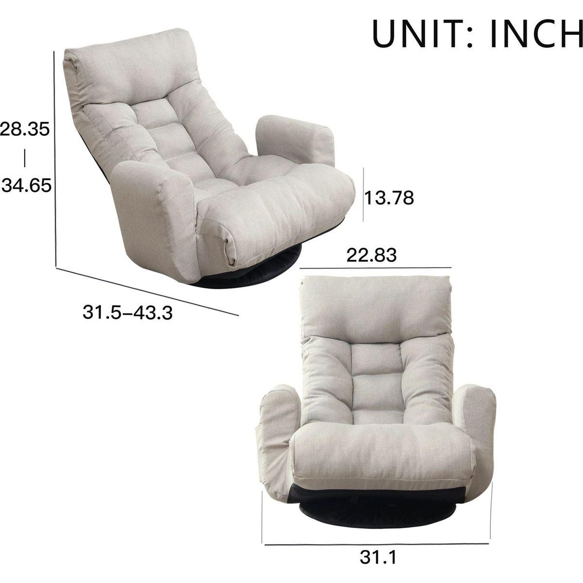 Adjustable head and waist, game chair, lounge chair in the living room, 360 degree rotatable sofa chairotatable seat Leisure Chair deck chair, Leisure sofa and lounge chair combination