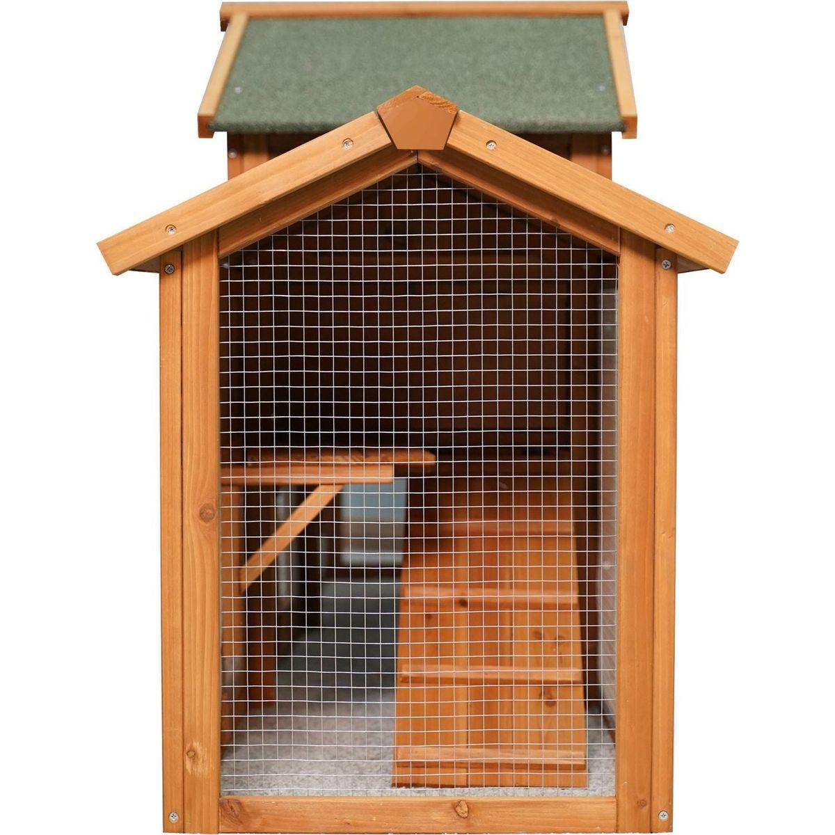 79.5" Extra Large Bunny Cage with 2 Runs House Small Animal Habitats for Guinea Pigs Hamster Removable Tray Two Tier Waterproof Roof Pet Supplies Cottage Poultry Pen Enclosure