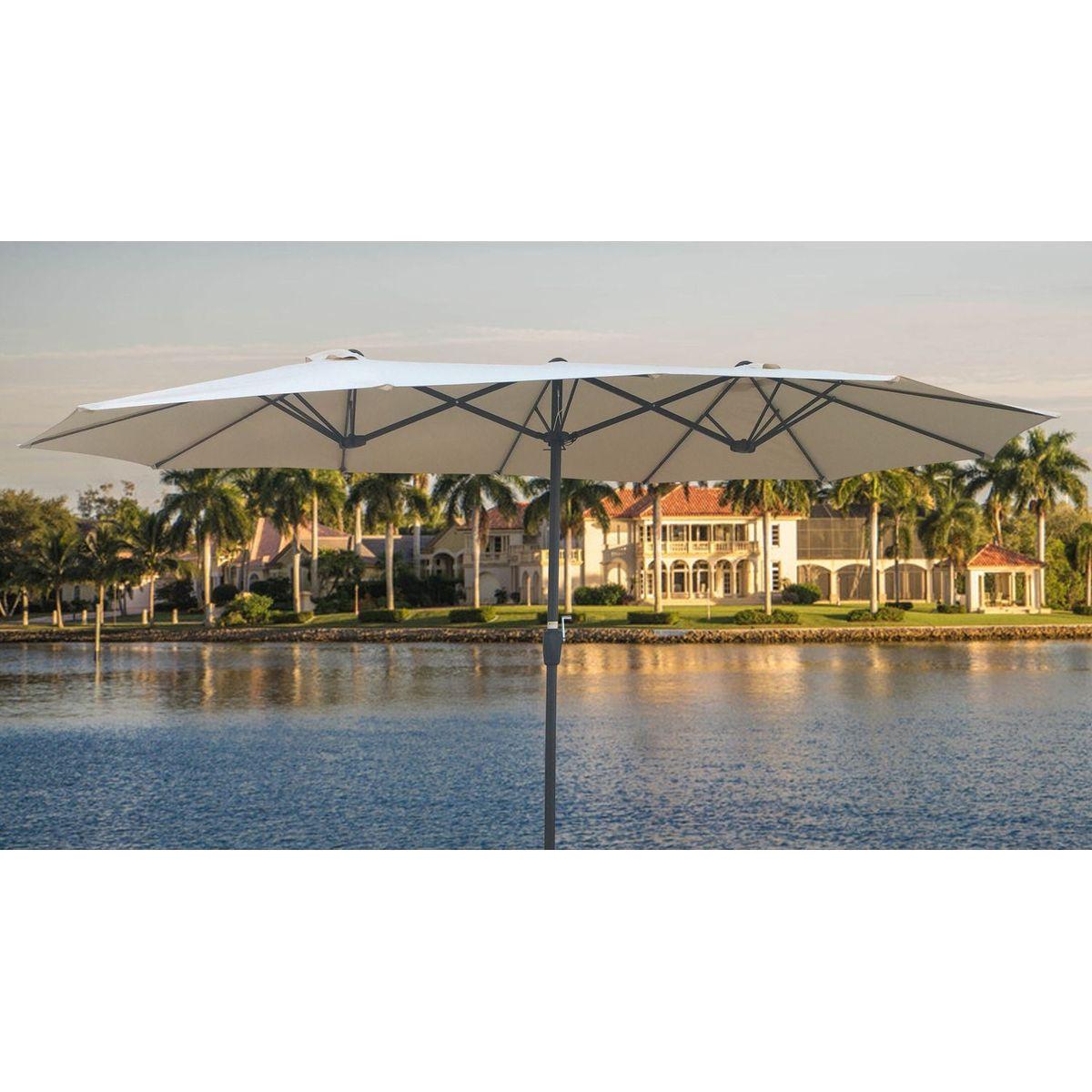 15x9Ft Double-Sided Patio Umbrella Outdoor Market Table Garden Extra Large Waterproof Twin Umbrellas with Crank and Wind Vents for Garden Deck Backyard Pool Shade Outside Deck Swimming Pool - Streamdale Furniture