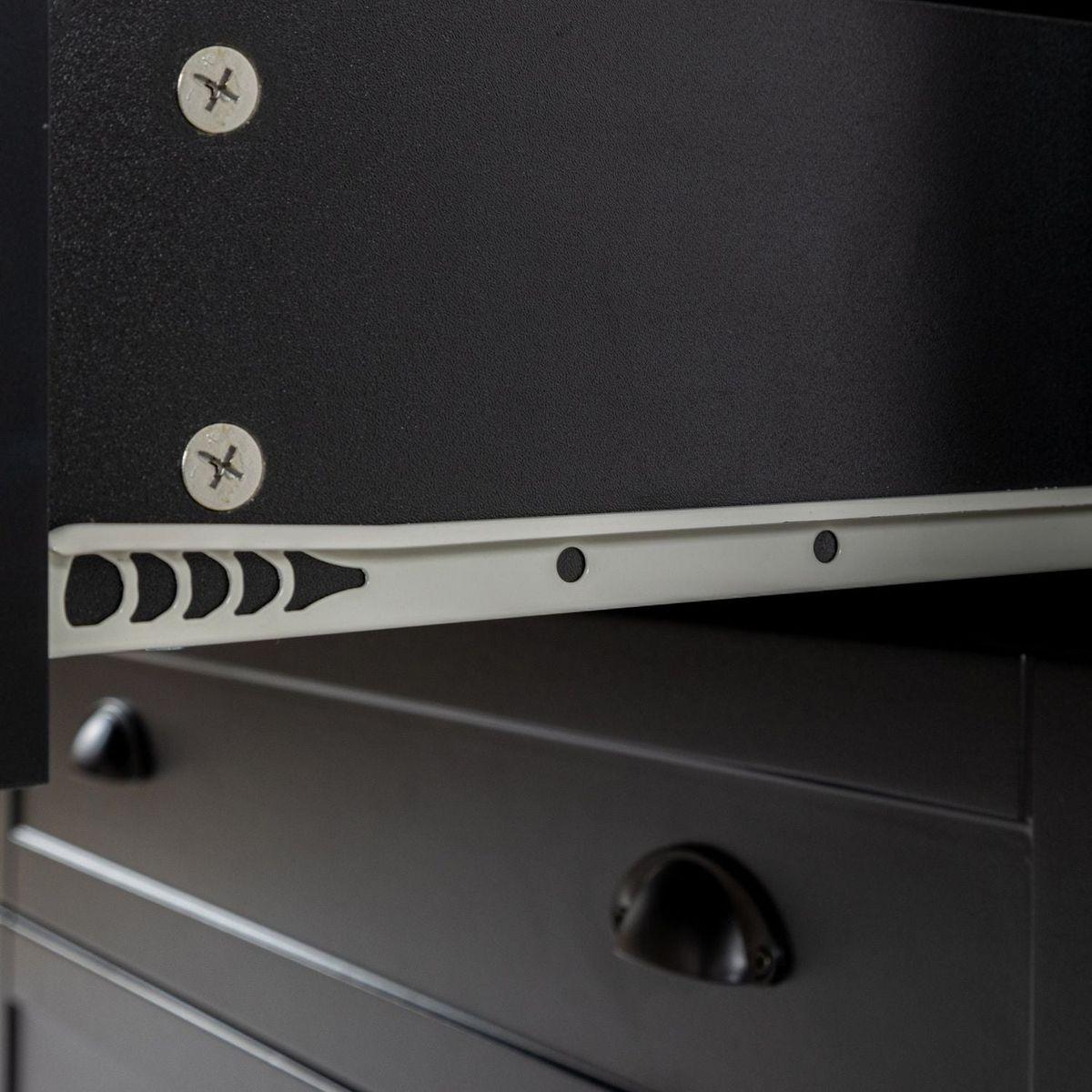 DRAWER DRESSER CABINETAR CABINET, storge cabinet, lockers, retro shell-shaped handle, can be placed in the living room, bedroom, dining room, black