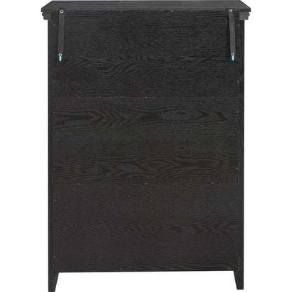 Modern 5 Drawers Dresser 5 Drawers Cabinet,Chest of Drawers Closet Organizers and Storage Clothes Storage Drawers Cabinet for Living Room, Farmhouse Dresser Organizer Black