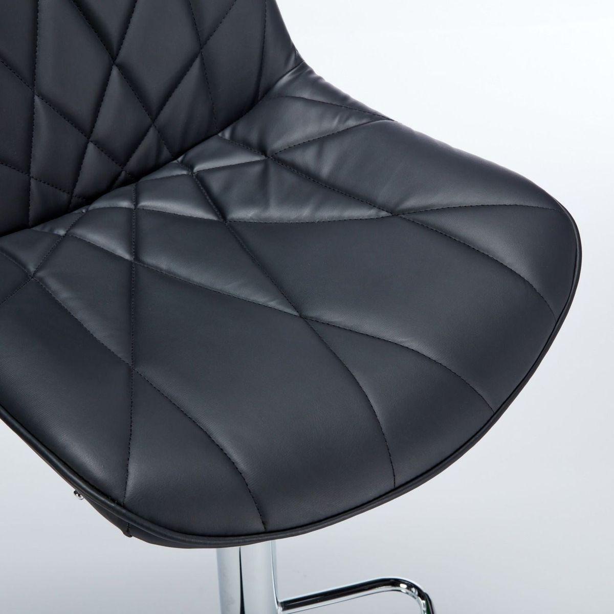 Counter Height Bar Stools Kitchen Island Barstools Adjustable Swivel Counter Stool Bar Height Island Chairs with Back,Set of 2, Black