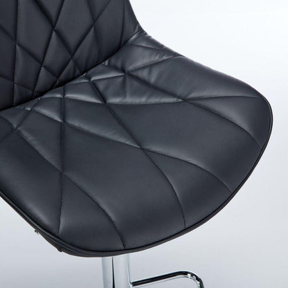 Counter Height Bar Stools Kitchen Island Barstools Adjustable Swivel Counter Stool Bar Height Island Chairs with Back,Set of 2, Black