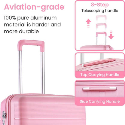 Luggage Sets 4 Piece(14/20/24/28) PP Lightweight & Durable Expandable suitcase