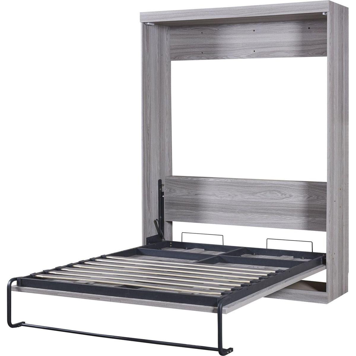 Full Size Murphy Bed, can be Folded into a Cabinet, Gray