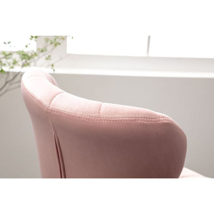 Ellston Upholstered Adjustable Swivel Barstools in Pink, Set of 2
