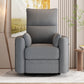 360 Degree Swivel Recliner Theater Recliner Manual Rocker Recliner Chair with Two Removable Pillows for Living Room, Dark Grey