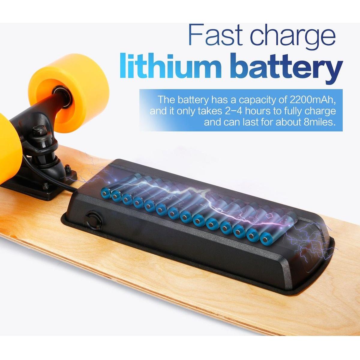 Small Electric Skateboard with Remote Control, 350W, Max 10 MPH, 7 Layers Maple E-Skateboard, load up to 100kg for Adult, Teens, and Kids