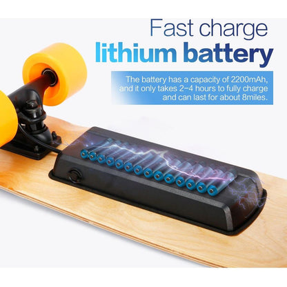 Small Electric Skateboard with Remote Control, 350W, Max 10 MPH, 7 Layers Maple E-Skateboard, load up to 100kg for Adult, Teens, and Kids