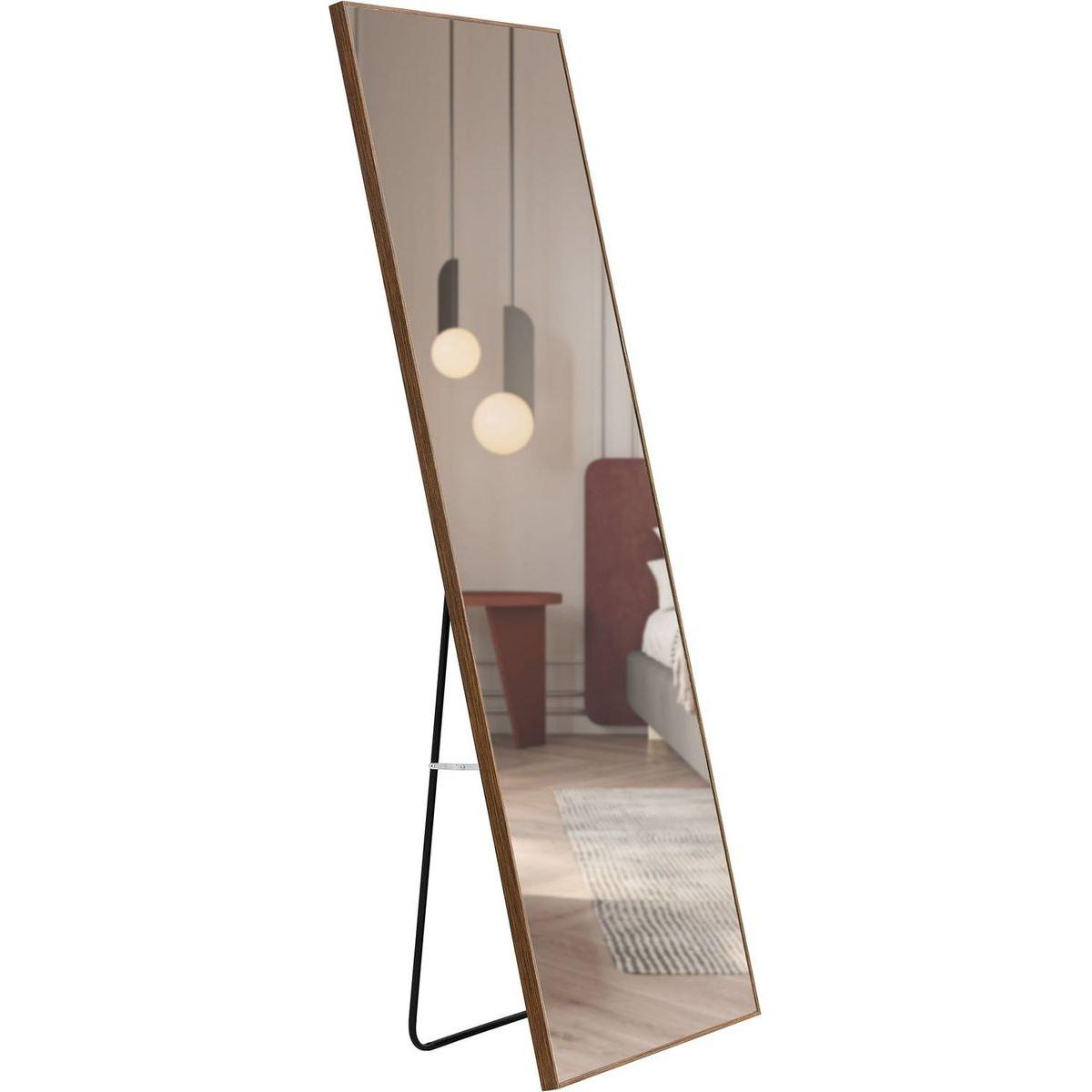 4rd generation packaging upgrade brown solid wood frame full body mirror, dressing mirror, decorative mirror, clothing store, floor standing mirror.