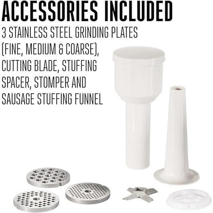 Meat Grinder & Sausage Stuffer, 570 Watt,Stainless Steel