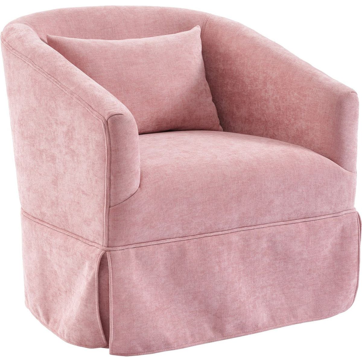 degree Swivel Accent Armchair Linen Blend PINK