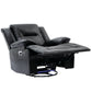 360 Swivel and Rocking Home Theater Recliner Manual Recliner Chair with a LED Light Strip for Living Room,Bedroom, Black