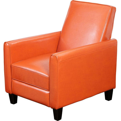 Recliner Push Back Chair for Elegant Home Decor Orange