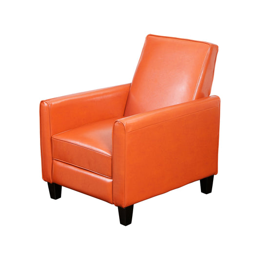 Recliner Push Back Chair for Elegant Home Decor Orange