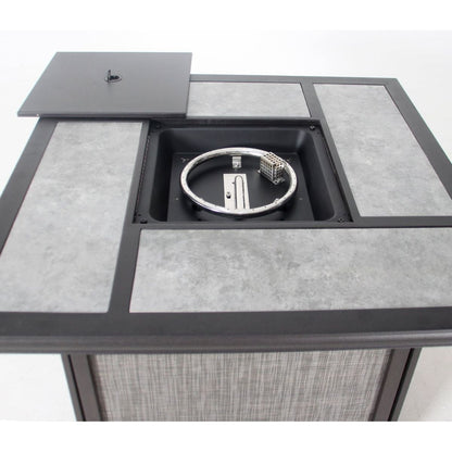 37 Inch Outdoor Gas Fire Pit, 46,000 BTU Steel Fire Table