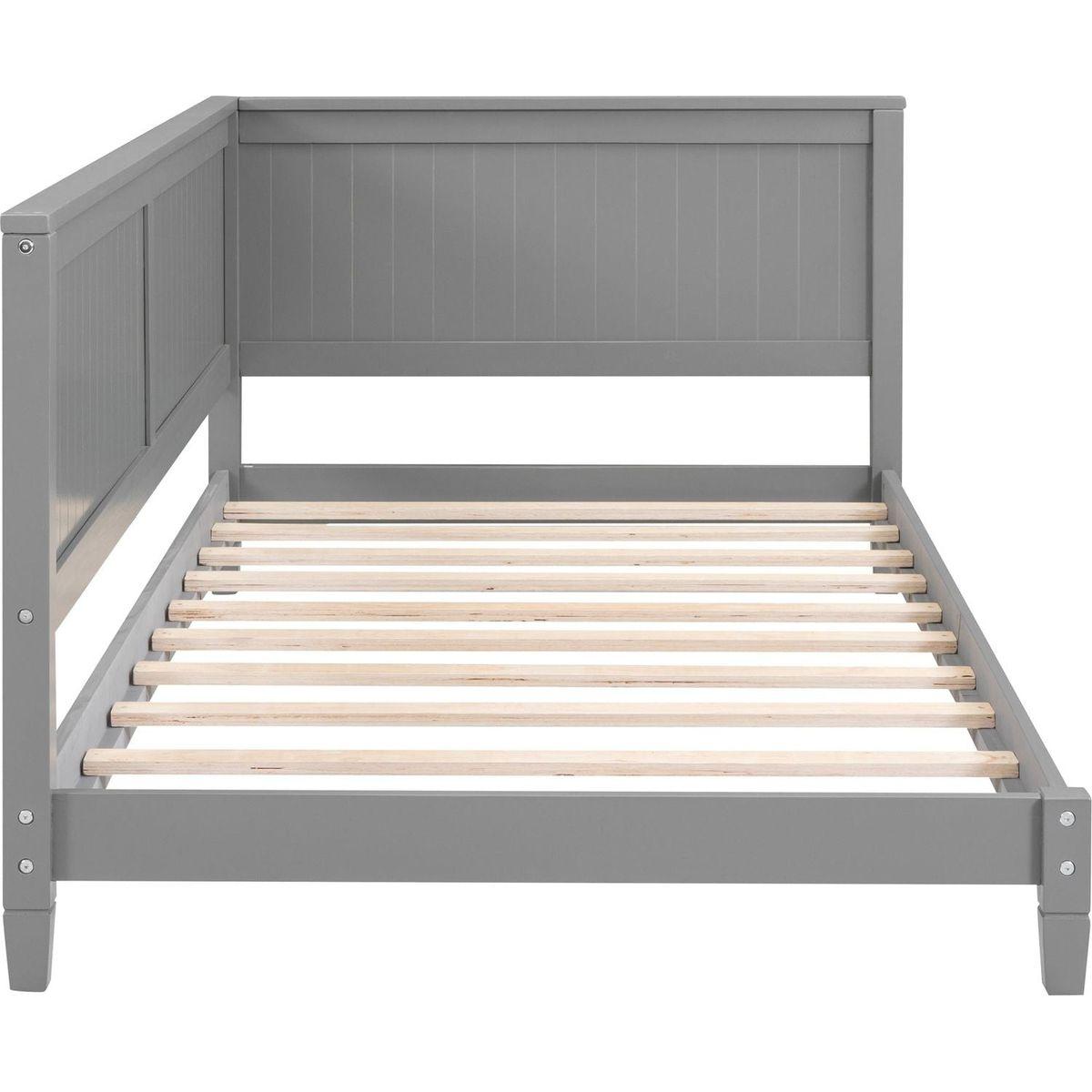 Twin Size Wood Daybed/Sofa Bed, Gray