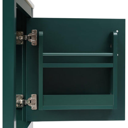 20" Bathroom Vanity with Sink, Bathroom Cabinet with Soft Closing Door, Storage Rack and Open Shelf, Green