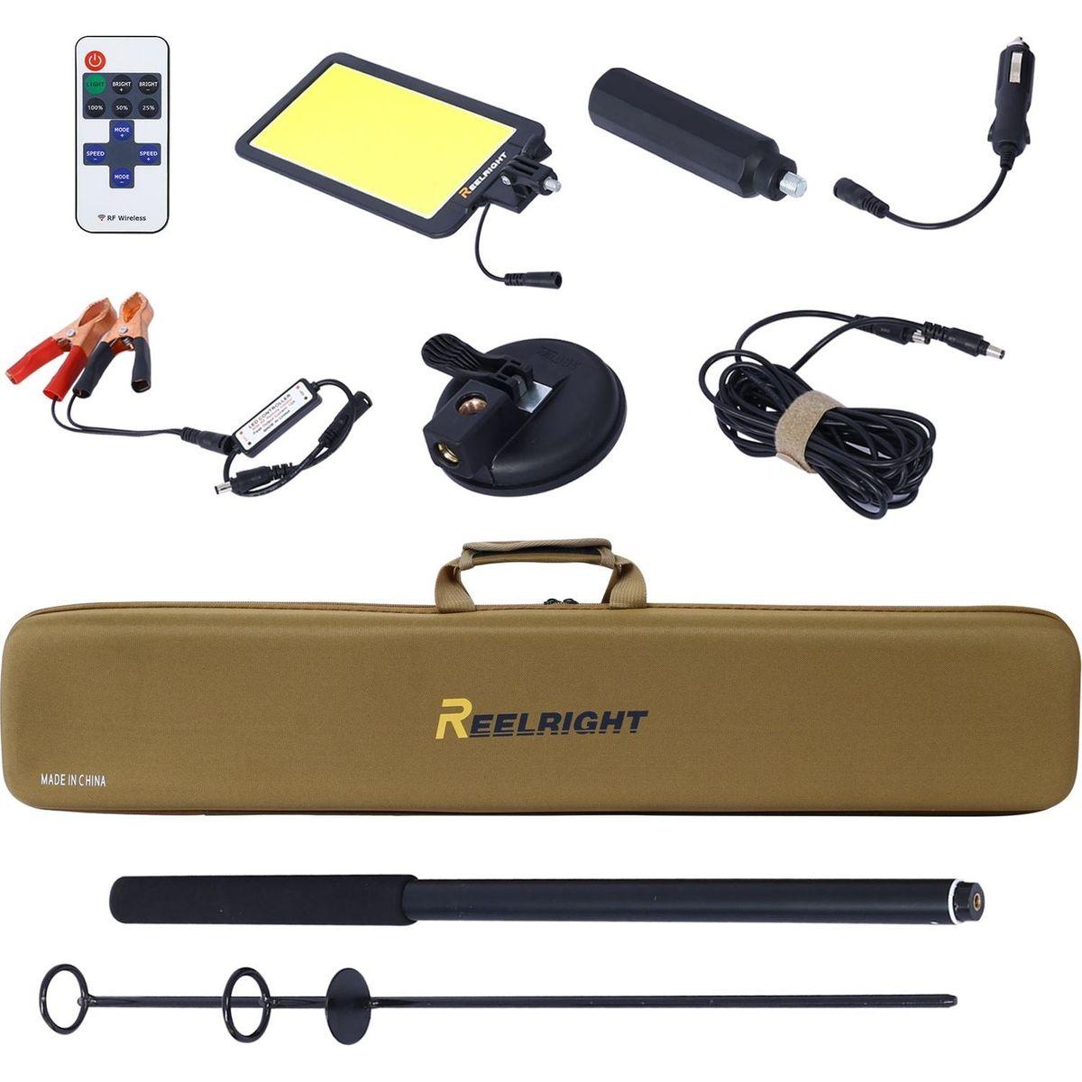 LED Camping Light, 12V 10000 Lumen Super Bright Portable Outdoor Lights with Telescoping Pole Suction Cup Magnetic Base, Flood Lamp for Outdoors Camp, Fishing, Picnic, BBQ, Power Failure