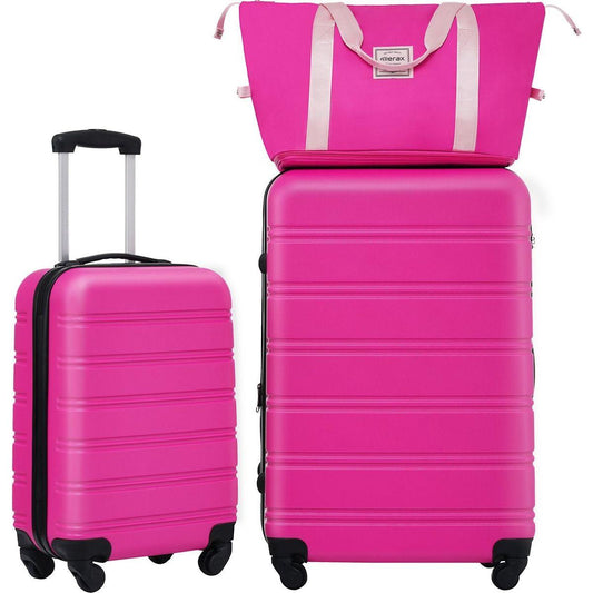 Hardshell Luggage Sets 2Pcs + Bag Spinner Suitcase with TSA Lock Lightweight 20" + 28"
