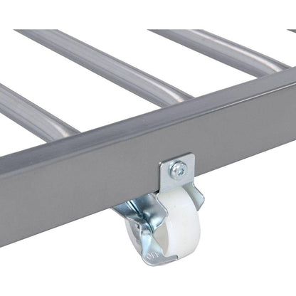 METAL BUNK BED WITH TRUNDLE SILVER