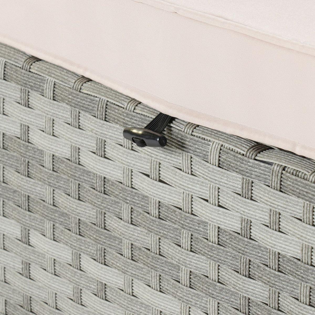 OUTDOOR SOFA PE RATTAN FURNITURE DECK CHAIR GRAY RATTAN