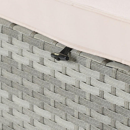 OUTDOOR SOFA PE RATTAN FURNITURE DECK CHAIR GRAY RATTAN