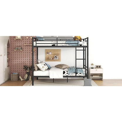 Full Over Full Metal Bunk Bed, Black
