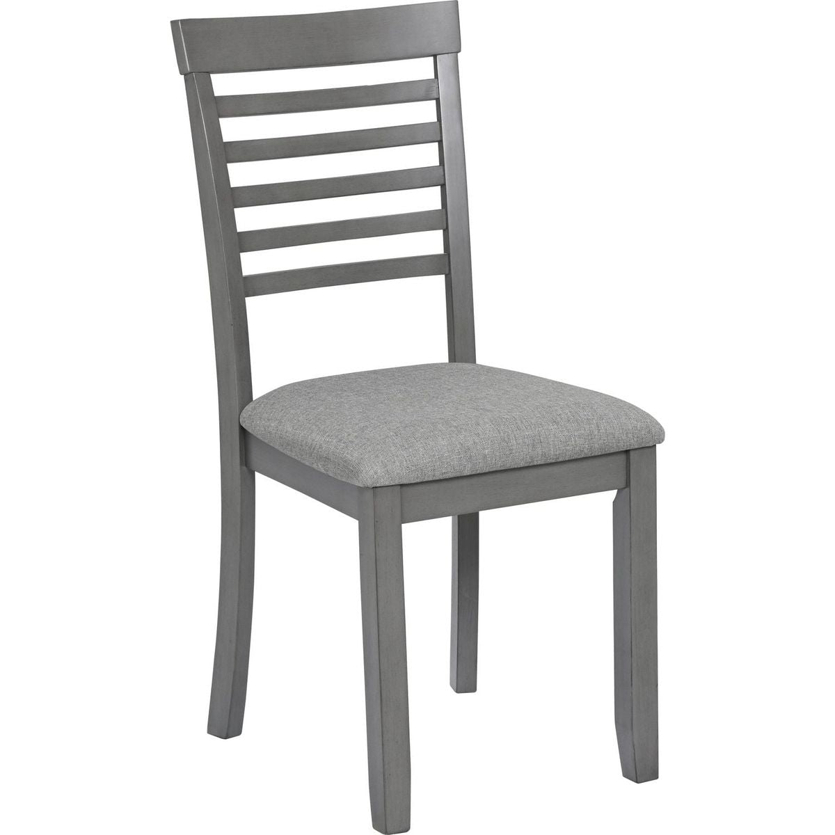 5 Piece Modern Dining Set, Rectangular Wooden Dining Table with 4 Upholstered Chairs for Kitchen, Dining Room, Gray