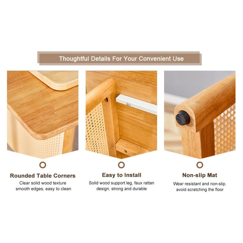 Chinese country retro solid wood dining table, simple modern imitation rattan dining table, wooden dining table, desk. Suitable for dining room, living room, office