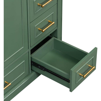 [Cabinet Only] 36" Green Traditional Bathroom Vanity(Sink not included)