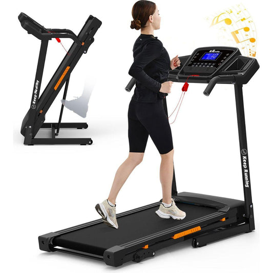 Foldable Treadmill with Incline, Folding Treadmill for Home Electric Treadmill Workout Running Machine, Handrail Controls Speed, Pulse Monitor,APP