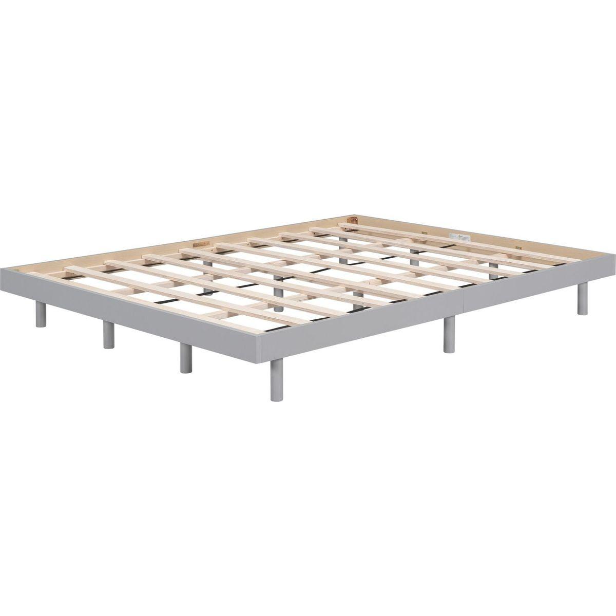 Modern Design Queen Floating Platform Bed Frame for Grey Color