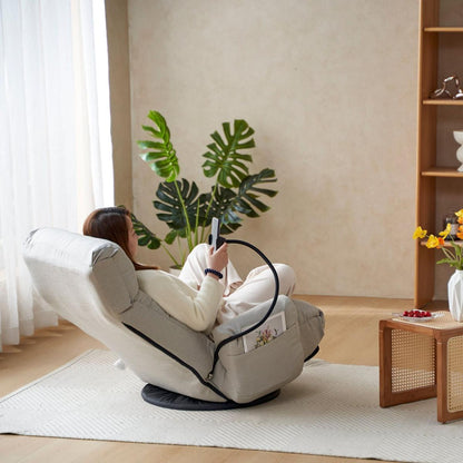 Adjustable head and waist, game chair, lounge chair in the living room, 360 degree rotatable sofa chair,Rotatable seat Leisure Chair deck chair