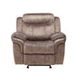 Zubaida Glider Recliner, 2-Tone Chocolate Velvet