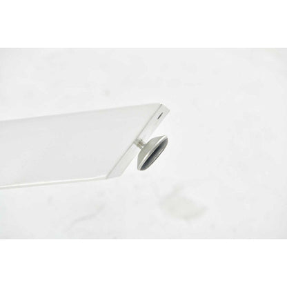 42.1"WHITE Table Mid-century Dining Table for 4-6 people With Round Mdf Table Top, Pedestal Dining Table, End Table Leisure Coffee Table,cross leg