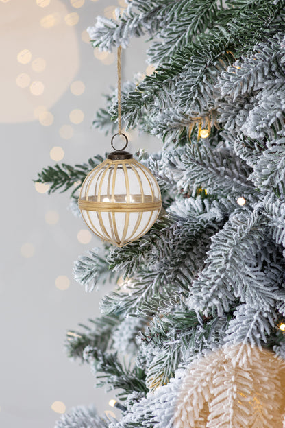 D3.2' X-Mas Hanging Ornament, Decorative Hanging Ball Christmas Tree Ornaments for Holiday Party Decorations, Set of 3