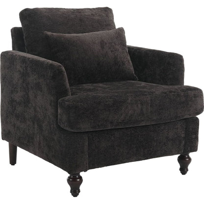 Wood Frame Armchair, Modern Accent Chair Lounge Chair for Living Room