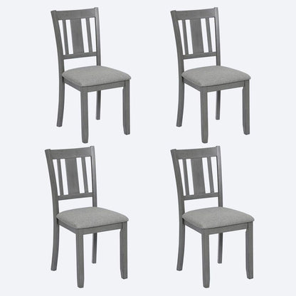 Dining Chairs set for 4,Kitchen Chair with Padded Seat, Side Chair for Dining Room, Gray