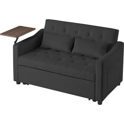 BLACK VELVET SOFA BED