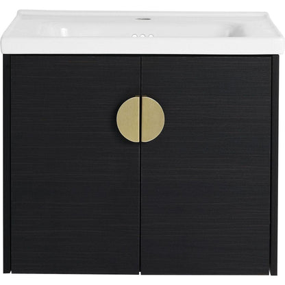 24 Inch Soft Close Doors Bathroom Vanity With Sink, For Small Bathroom,(KD-Packing)