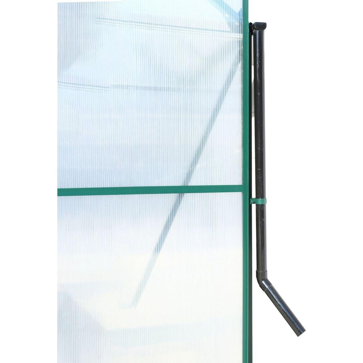 6.3'x4.2'x7' Polycarbonate Greenhouse, Heavy Duty Outdoor Aluminum Walk-in Green House Kit with Rain Gutter, Vent and Door for Backyard Garden, color green