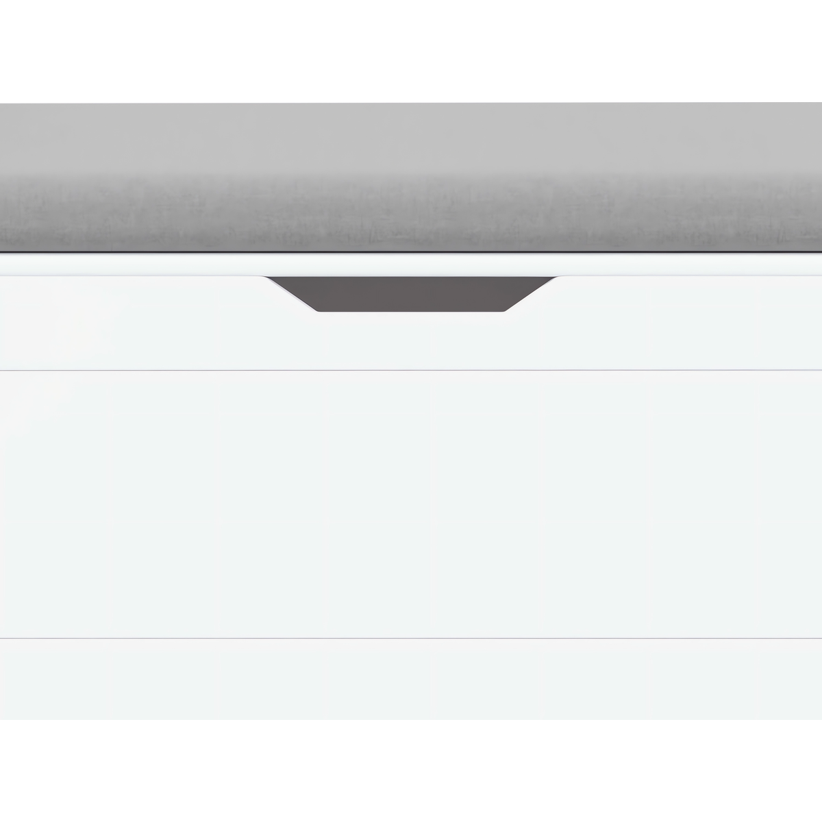 Kids Toy Box Chest, White Rubber Wood Toy Box for Boys Girls, Large Storage Cabinet with Cushion Seat Bench/Flip-Top Lid/Safety Hinge, Toy Storage Organizer Trunk for Nursery, Playroom