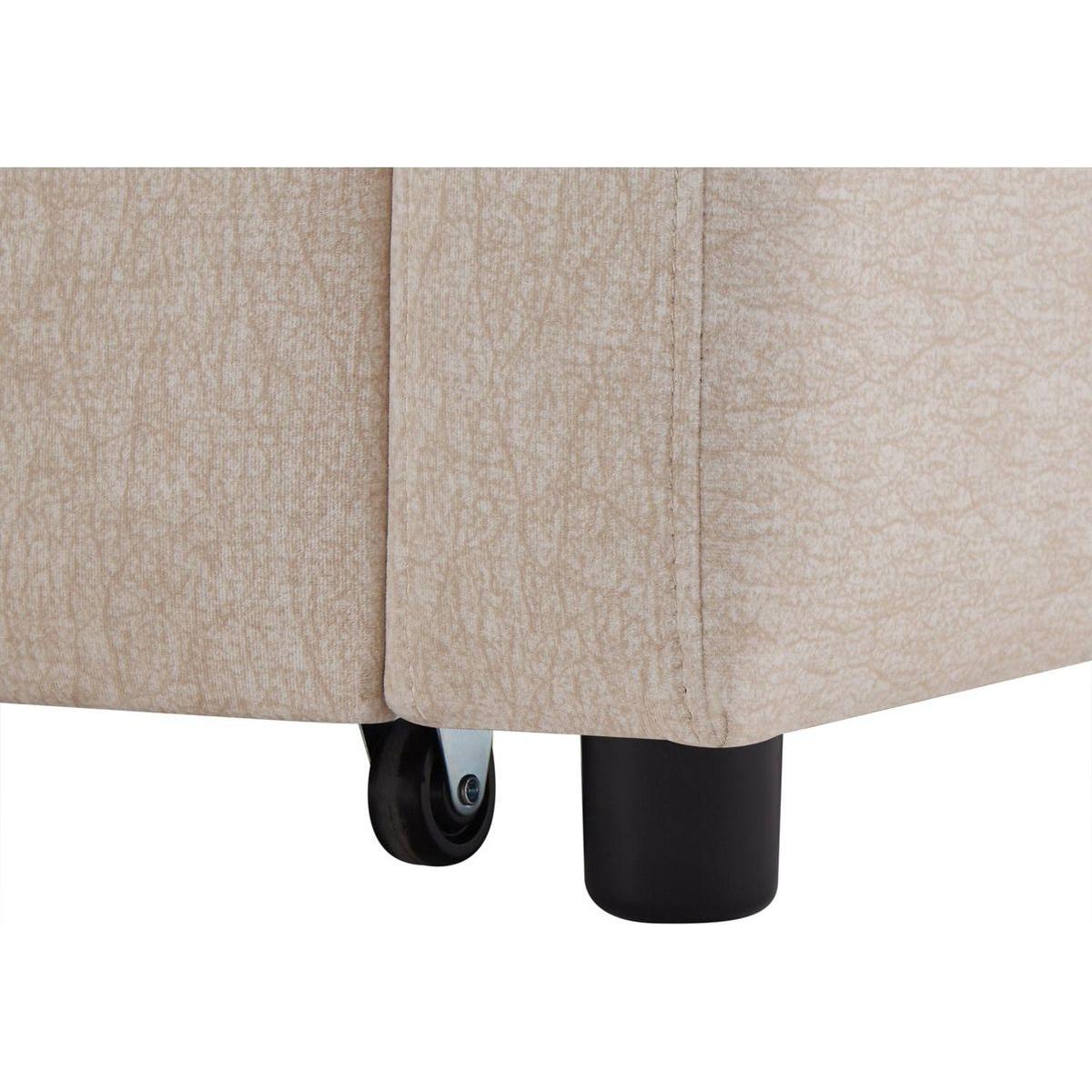 55.9" Convertible Sofa Bed Loveseat Sofa with Three USB Ports, Two Side Pockets, Two Cup Holders and 360Swivel Phone Holder for Living Room, Beige