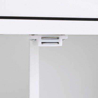 Rolling Kitchen Island with Storage, Kitchen Cart with Rubber Wood Top, Spacious Drawer with Divider and Internal Storage Rack, Kitchen Island on Wheels with Adjustable Shelf Tower Rack, White