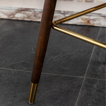 Nevis Mid-century Modern Faux Leather Tufted Nailhead Trim Counter Stool Set of 2, Pink