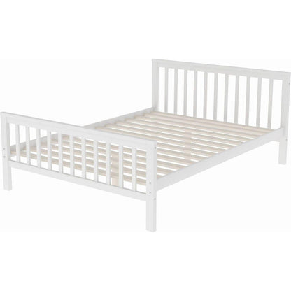 Twin over Full Loft Bed with Staircase,White