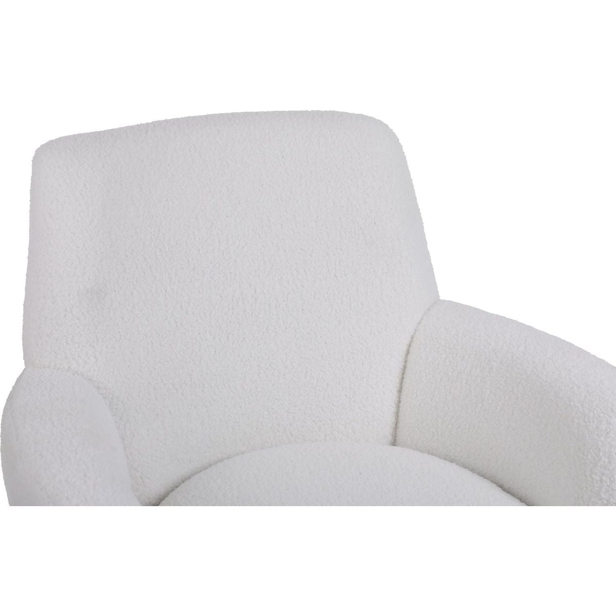 Teddy Swivel Barrel Chair, Swivel Accent Chairs Armchair for Living Room, Reading Chairs for Bedroom Comfy, Round Barrel Chairs with Gold Stainless Steel Base (Ivory)