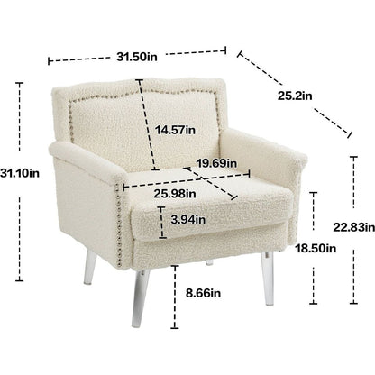 Accent Chair, Living Room Chair / leisure single sofa with acrylic feet