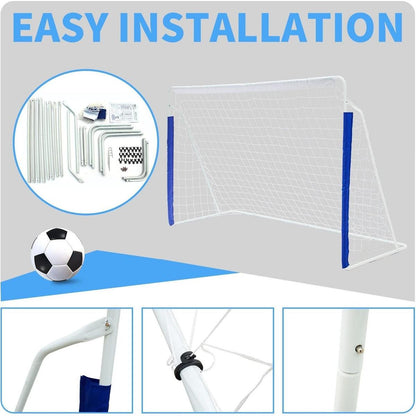 Kids Soccer Goals for Backyard Portable Youth Soccer Goal with Net 8x5 FT